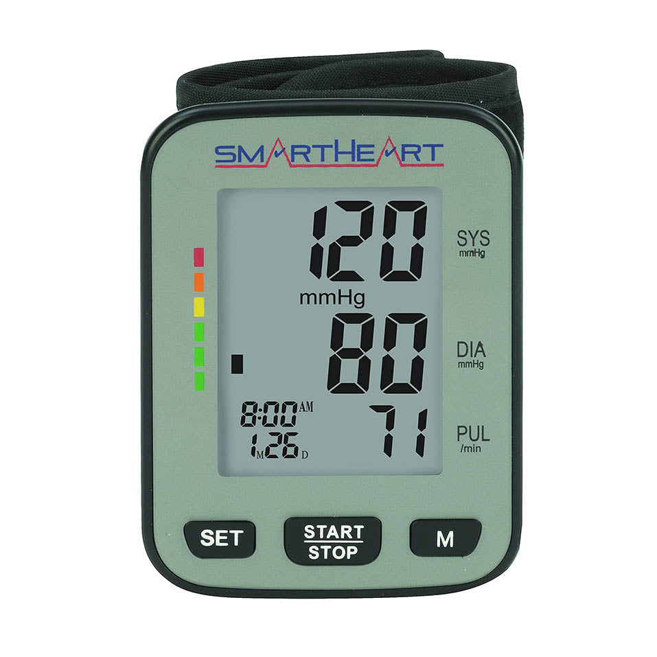 Veridian Healthcare SmartHeart Talking Blood Pressure Wrist Monitor, Gray