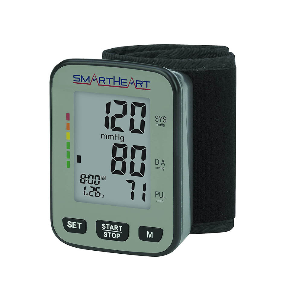 Veridian Healthcare SmartHeart Talking Blood Pressure Wrist Monitor, Gray