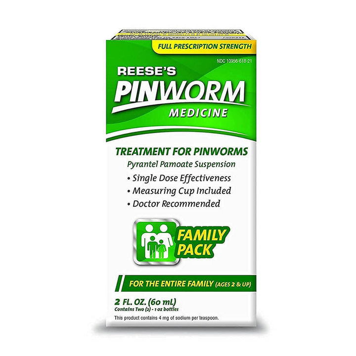 REESE'S PINWORM Medicine Liquid for Entire Family, Full Prescription Strength, 2 Oz