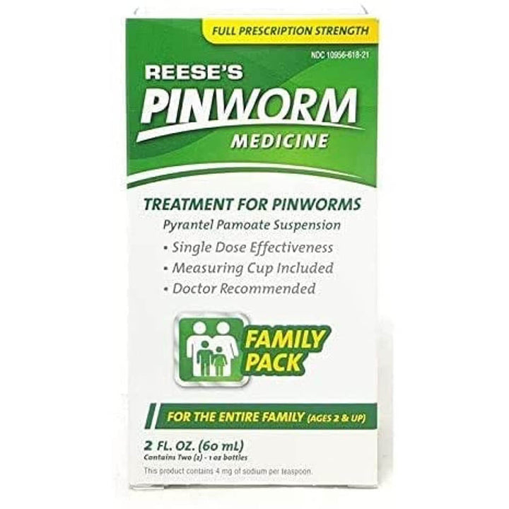 REESE'S PINWORM Medicine Liquid for Entire Family, Full Prescription Strength, 2 Oz