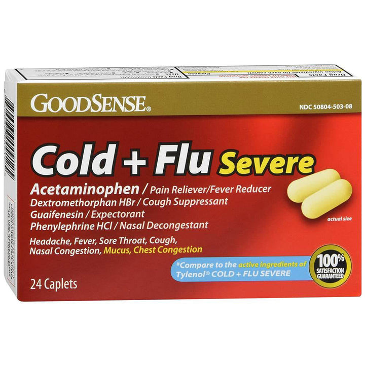 GoodSenseÂ® Cold + Flu Severe Caplets 24 ct /Each Count