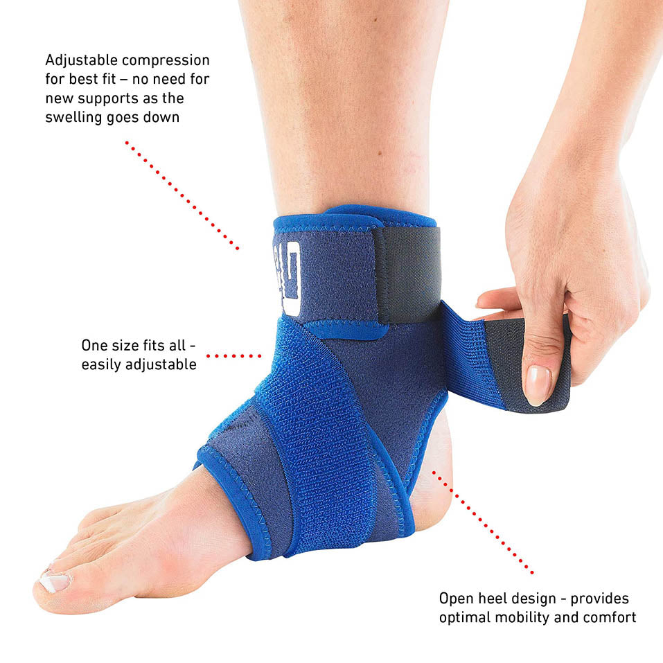 Neo-G Ankle Brace with Figure of 8 Strap â€“ Neoprene Ankle Brace for Ligament Damage, Arthritis, for Sprained Ankle, Weak Ankles â€“ Class 1 Medical Device - One Size