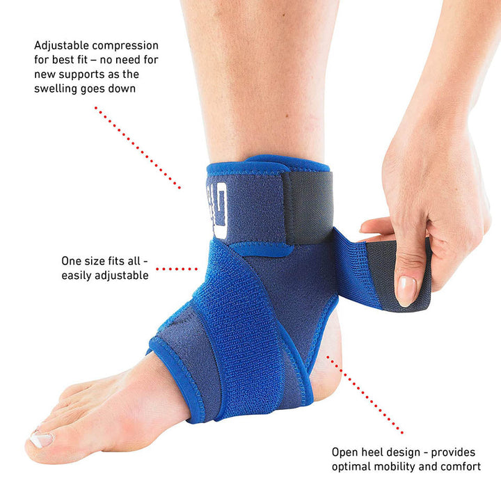 Neo-G Ankle Brace with Figure of 8 Strap â€“ Neoprene Ankle Brace for Ligament Damage, Arthritis, for Sprained Ankle, Weak Ankles â€“ Class 1 Medical Device - One Size