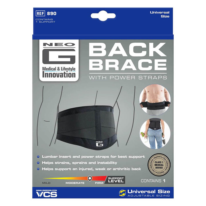 Neo G, Back Brace with Power Straps, 1 Count