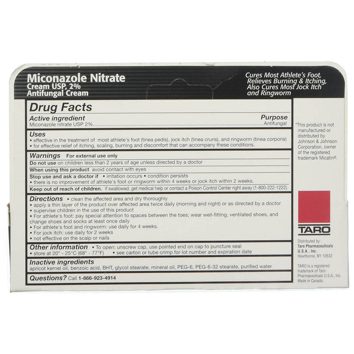 Miconazole Nitrate 2% Antifungal Cream 1 oz