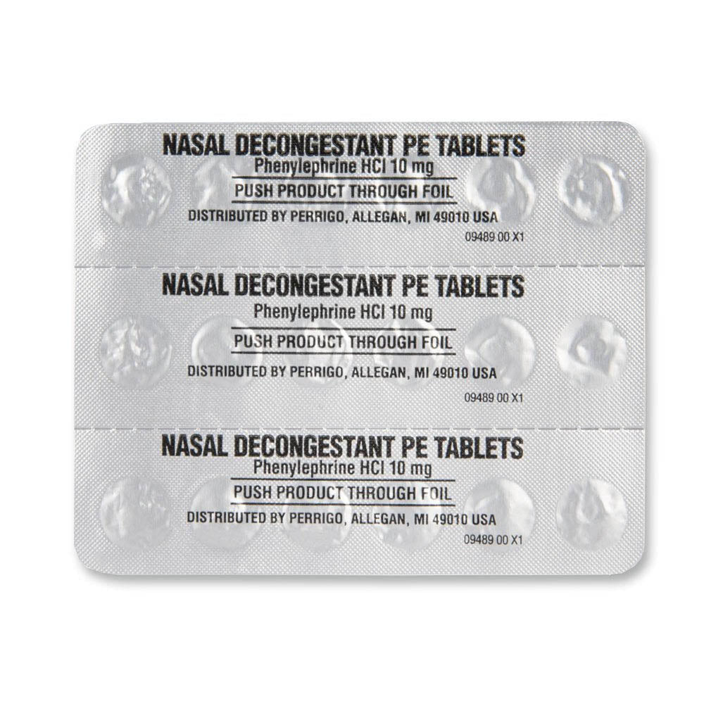 GoodSense Maximum Strength Nasal Decongestant PE, Phenylephrine HCl 10 mg, Sinus Congestion Relief; Relieves Nasal Congestion Due to Hay Fever, Common Cold and Upper Respiratory Allergies, 36 Count