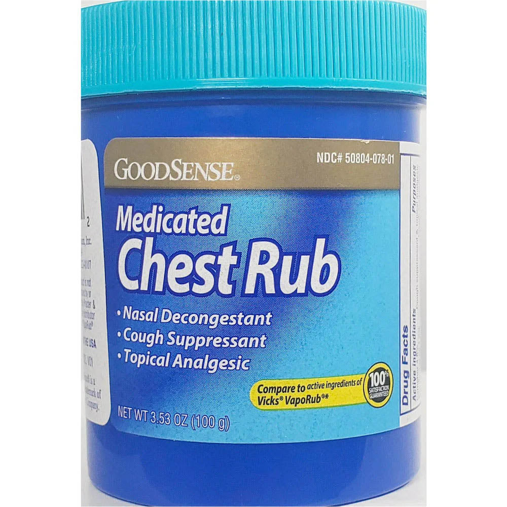 Goodsense Medicated Chest Rub No Carton 3.53 Ounce, Blue