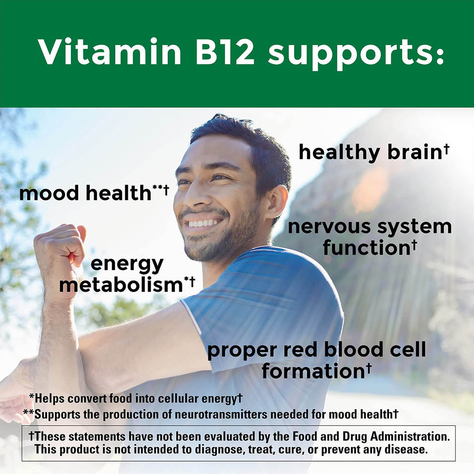 Nature Made Vitamin B12 1000 mcg, Dietary Supplement for Energy Metabolism Support, 90 Softgels, 90 Day Supply