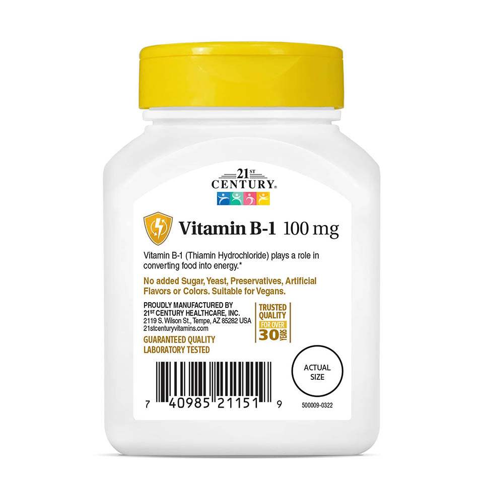 21ST Century VITAMIN B-1 100mg 110 TABS