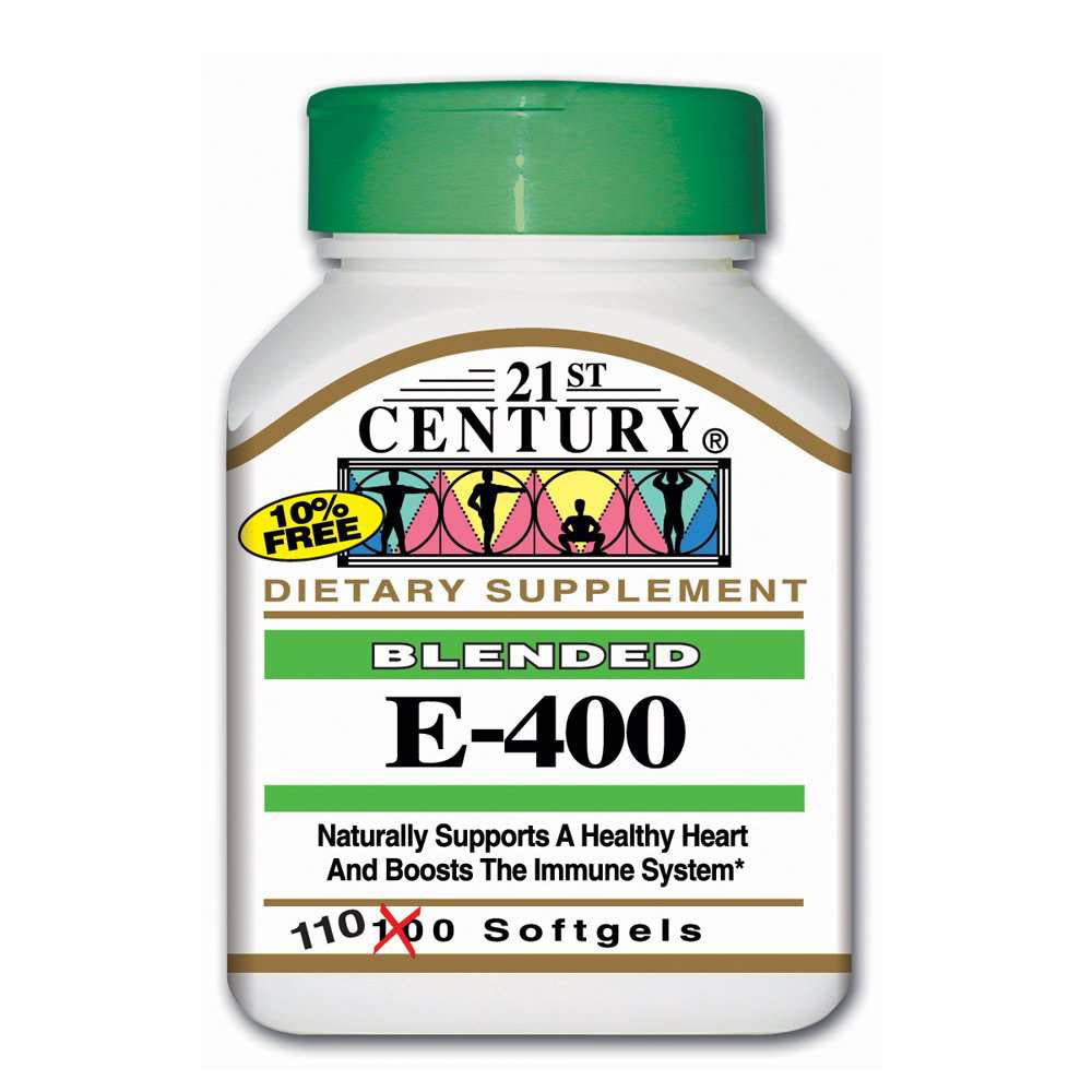 21st Century E 400 I.U. Blended Softgels, 110-Count