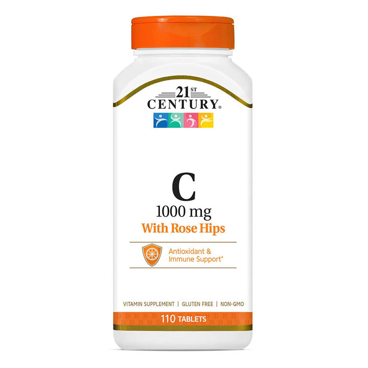 21st Century Natural C 1000 with Rose Hips Caplets, 110 Count (22383)