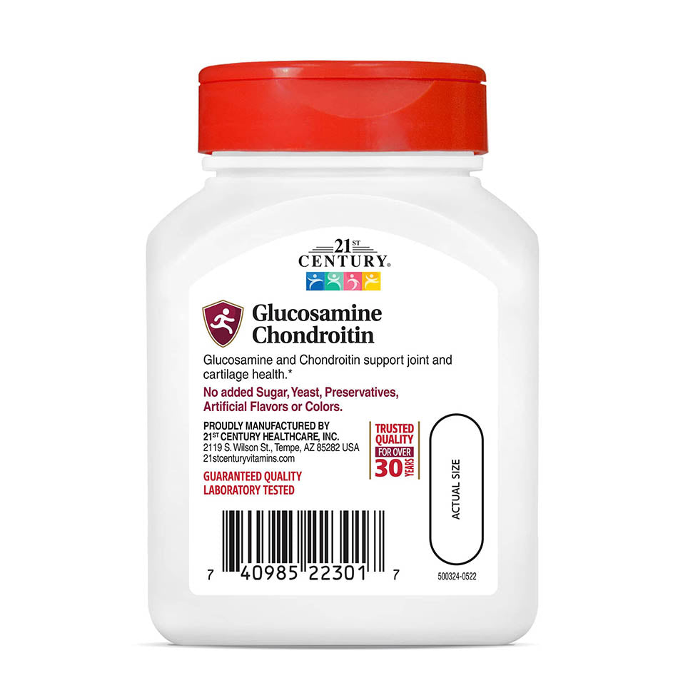 21st Century Glucosamine Chondroitin 500/400mg - Double Strength, cp 60 Count