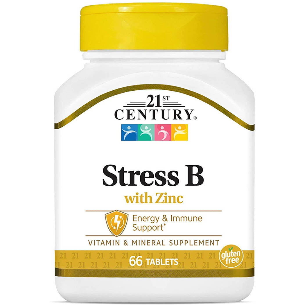 21st Century Stress Vitamin B with Zinc 66 Tabs