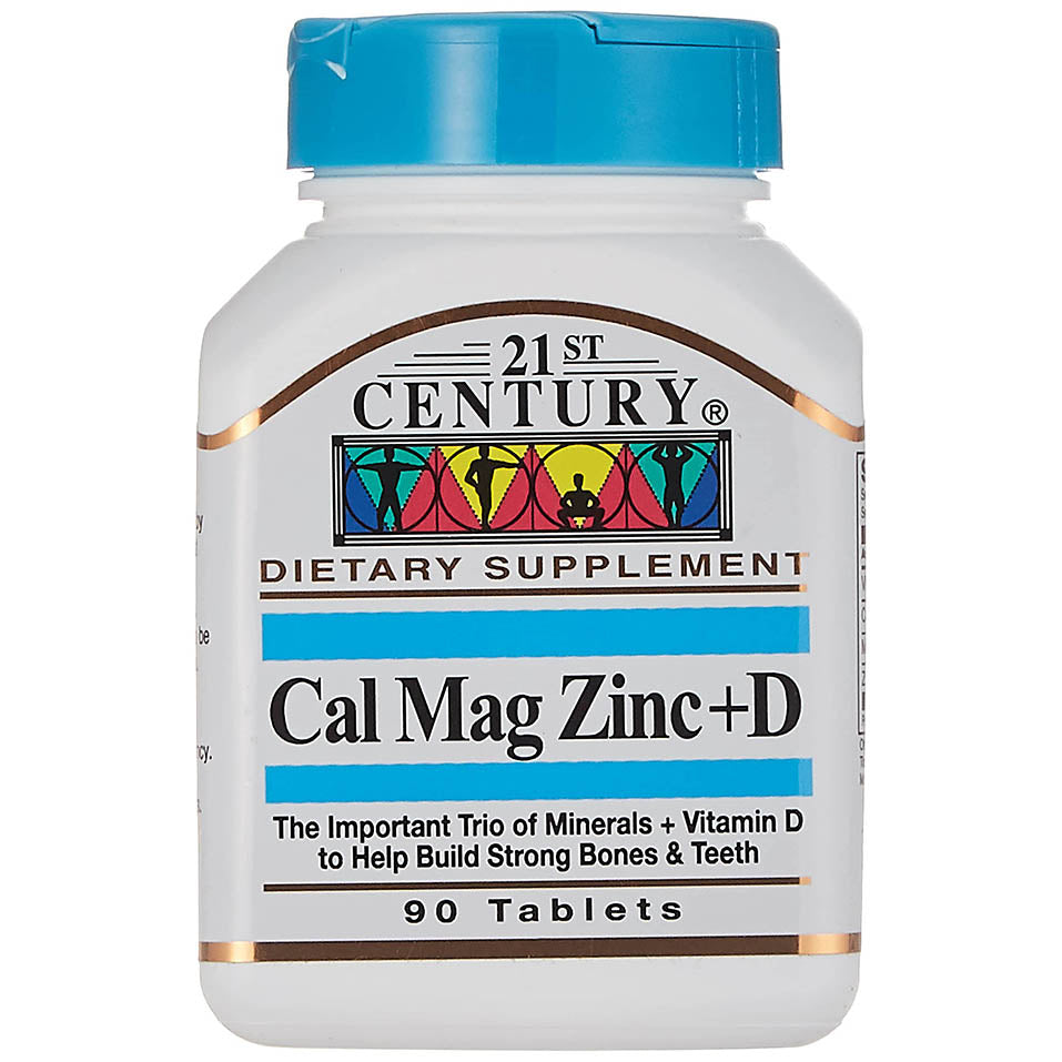 21st Century Cal Mag Zinc +D Tablets, 90 Count