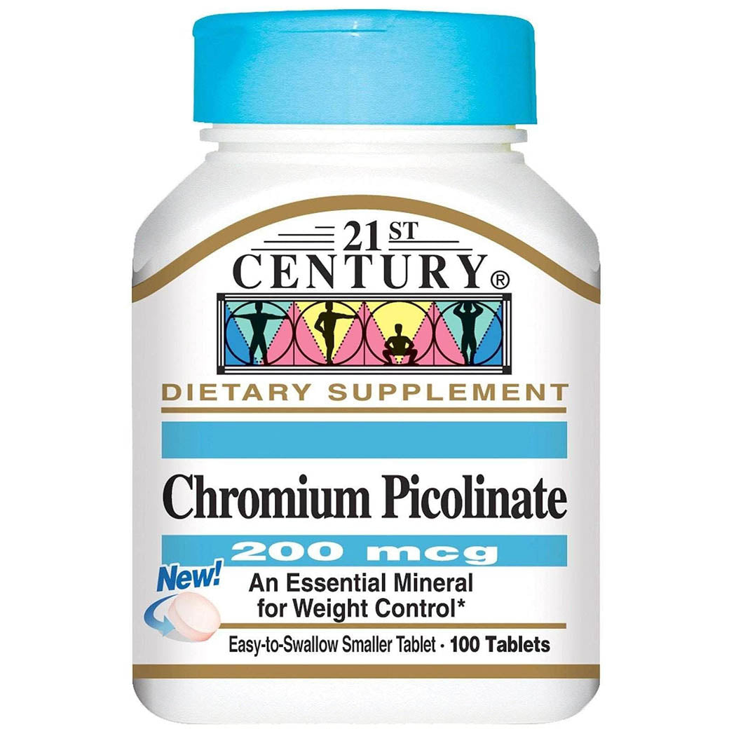 21st Century Chromium Picolinate 200 mcg Tablets, 100 Count