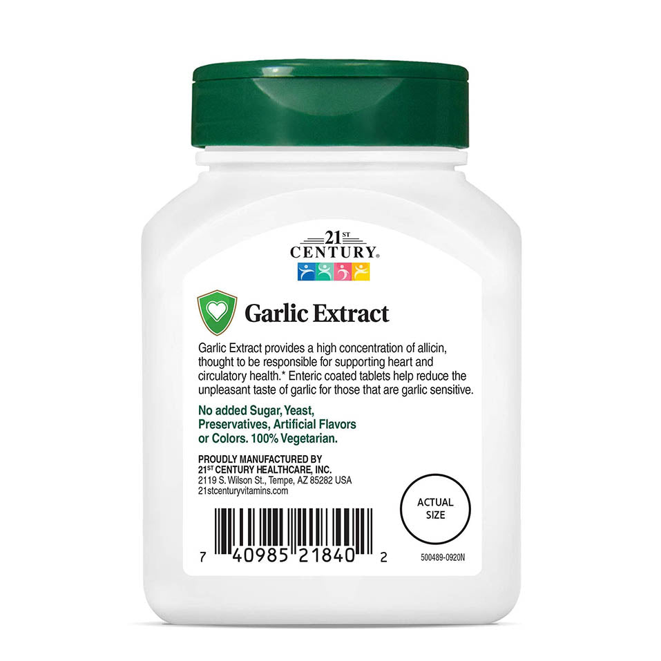 21st Century Garlic (odorless) Tablets, 60 Count (21840)