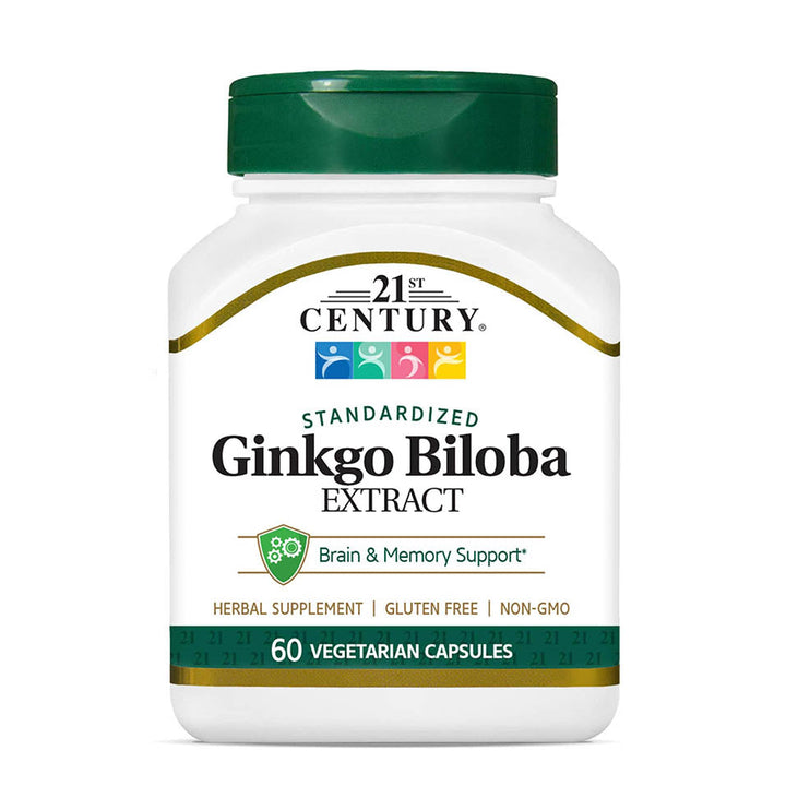 21st Century Ginkgo Biloba Extract Veg Capsules, 60 Count