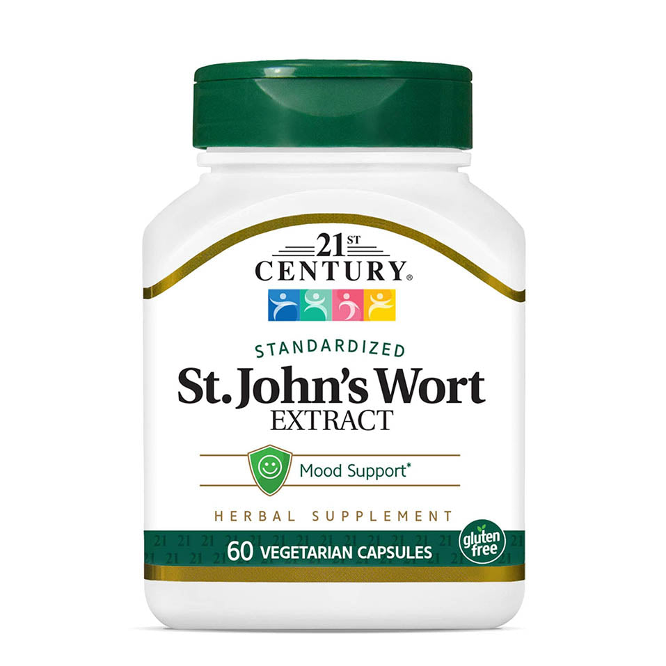 21st Century St. Johns Wort Extract Veg Capsules, 60 Count (21312)