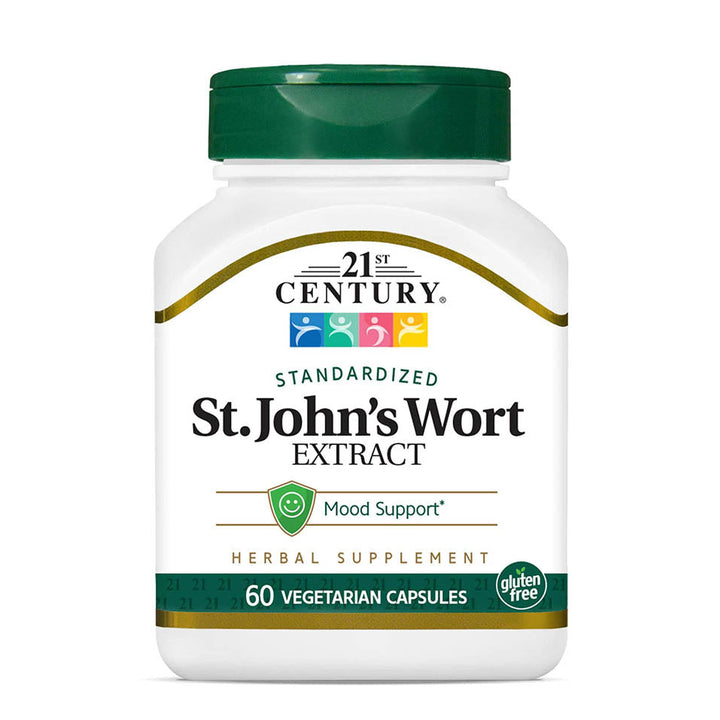 21st Century St. Johns Wort Extract Veg Capsules, 60 Count (21312)