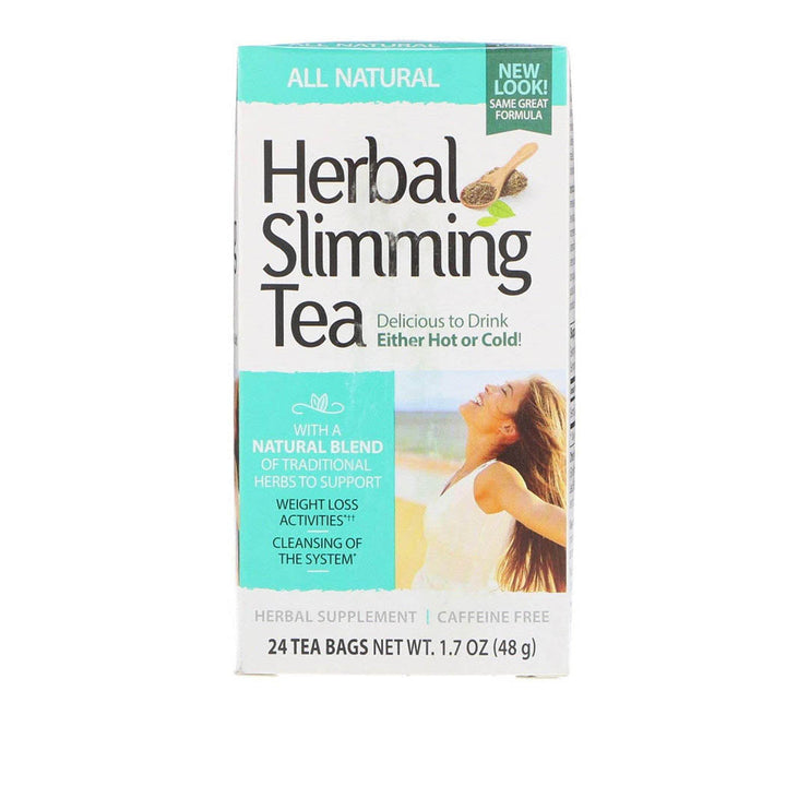 21st Century Herbal Slimming Tea, All Natural, Caffeine Free, 24 Tea Bags, 1.7 oz (48 g)