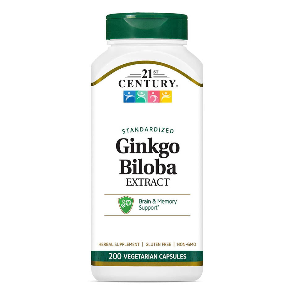 21st Century Ginkgo Biloba Extract Veg-Capsules, 200-Count (21687)