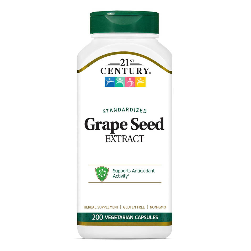 21st Century Grape Seed Extract Veg Capsules, 200 Count (21956)