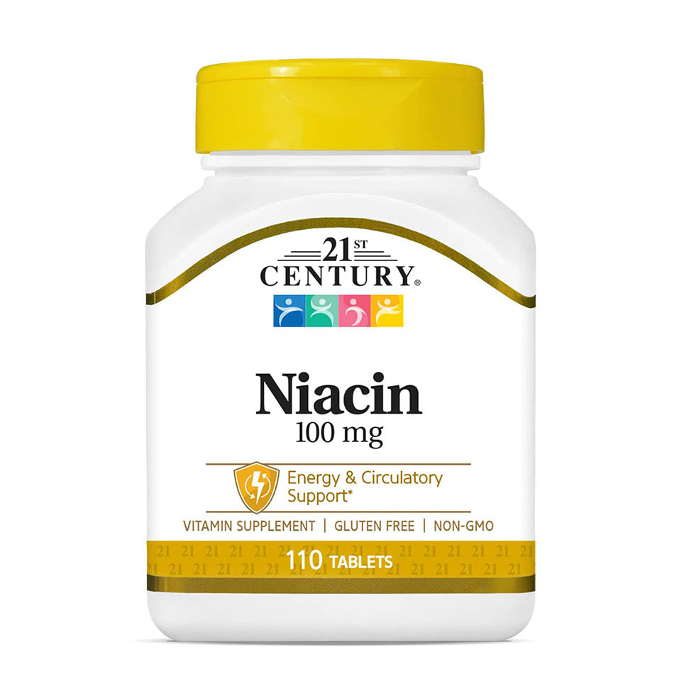 21st Century Niacin Tablets, 100 mg, 110 Count