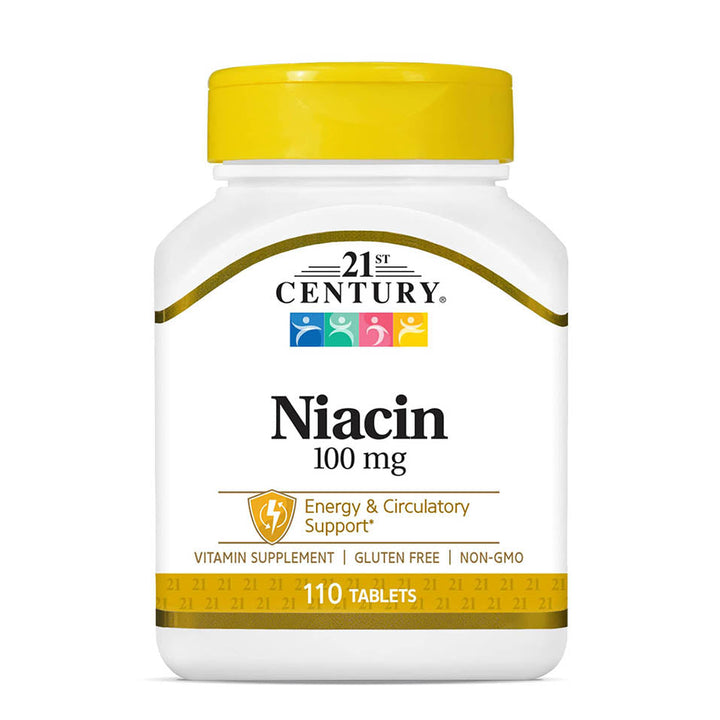 21st Century Niacin Tablets, 100 mg, 110 Count