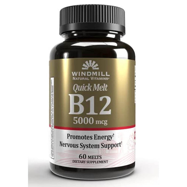 Windmill Quick Melt Vitamin B-12 5000 MCG Dietary Supplement, 60 Count (1)