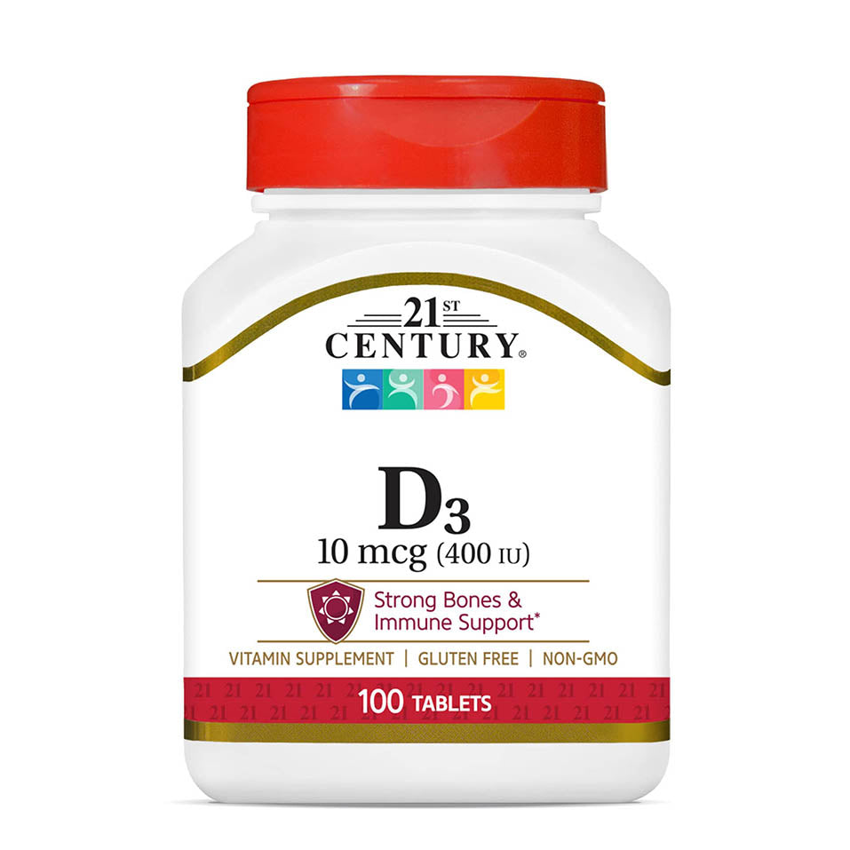 21st Century D3 400 IU Tablets, 100 Count