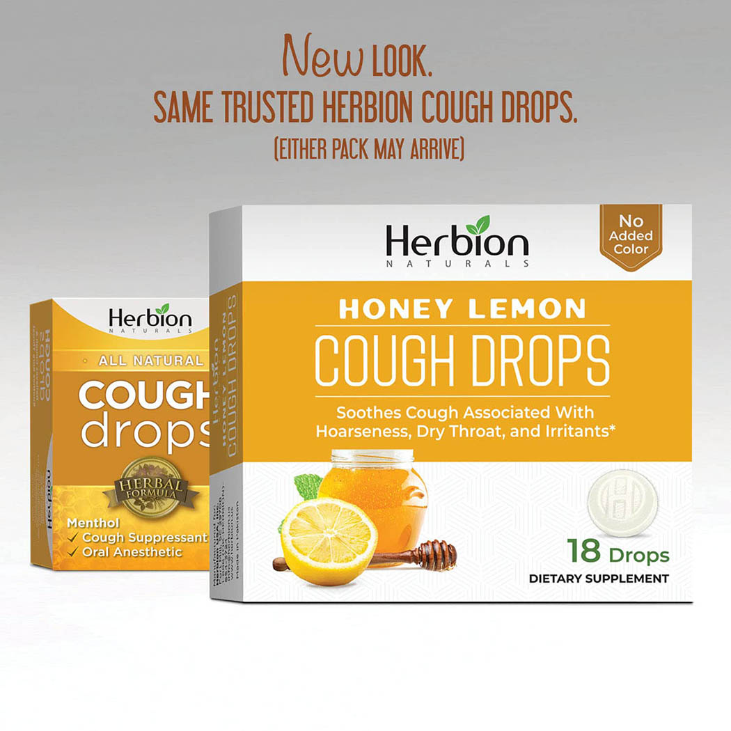 Herbion, Cough Drops Honey Lemon, 18 Count