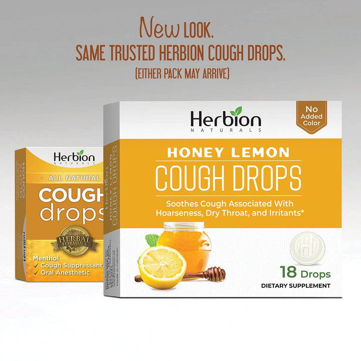 Herbion, Cough Drops Honey Lemon, 18 Count