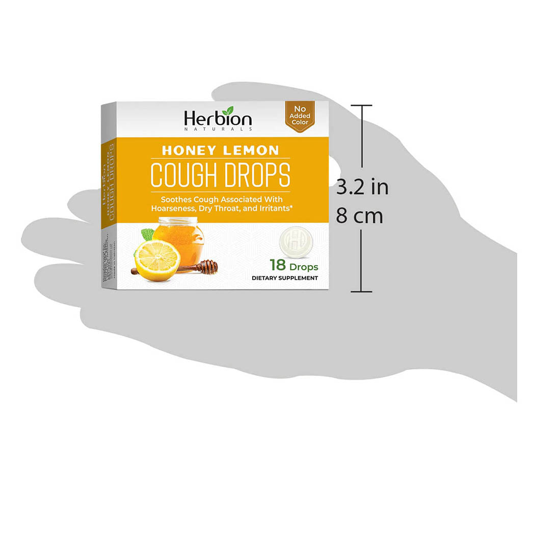 Herbion, Cough Drops Honey Lemon, 18 Count