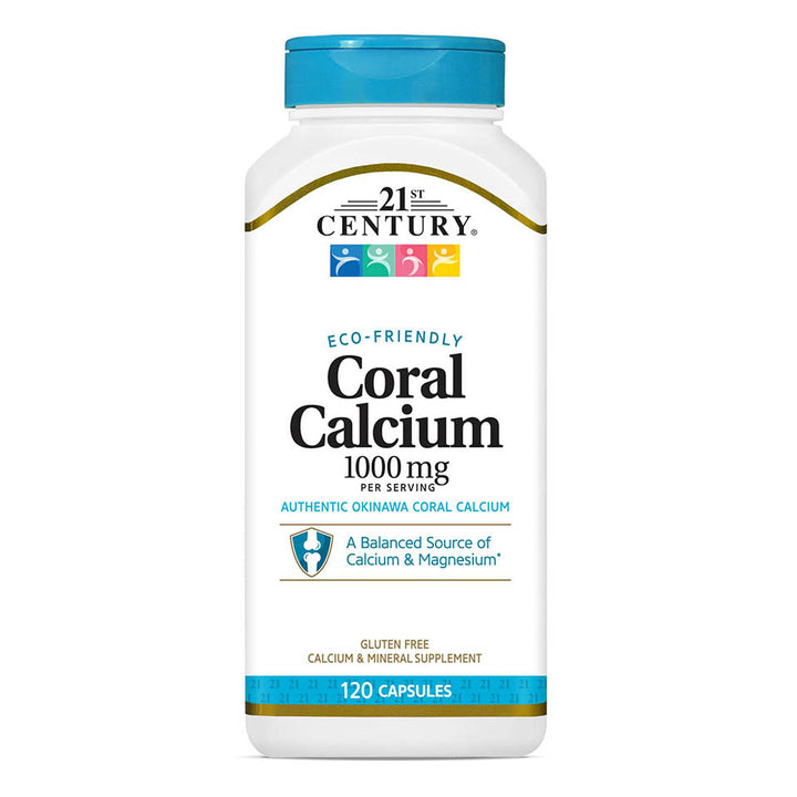 21st Century Coral Calcium Capsules, 1000 mg, 120 Count (22777)