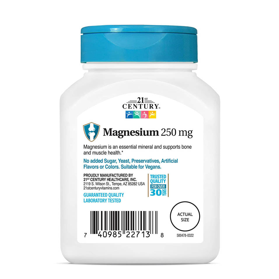 21st Century Magnesium 250 Mg, 110 Count