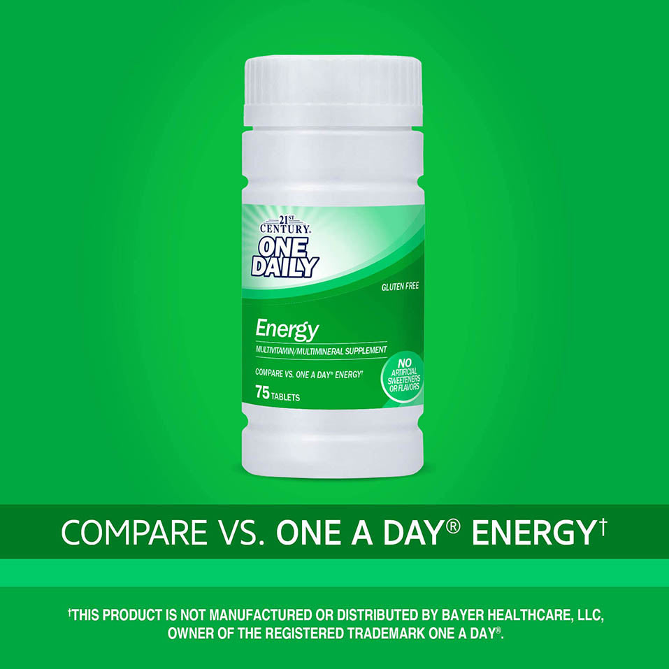 21st Century One Daily Energy Tablets, 75 Count