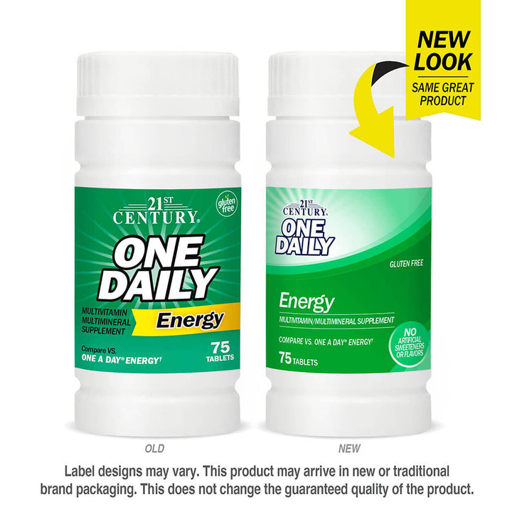 21st Century One Daily Energy Tablets, 75 Count