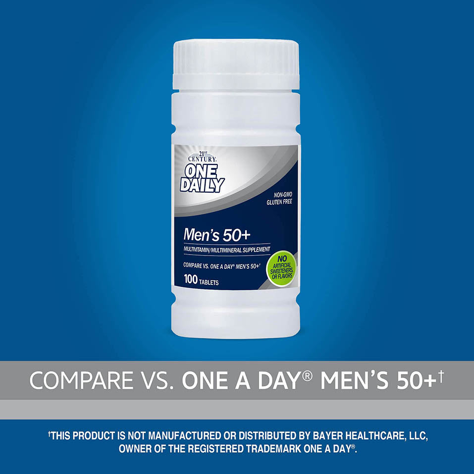 21st Century One Daily Men's 50+ Tablets, 100 Count