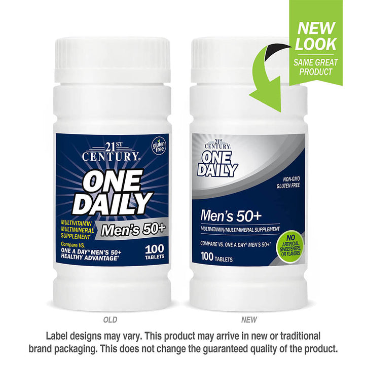 21st Century One Daily Men's 50+ Tablets, 100 Count