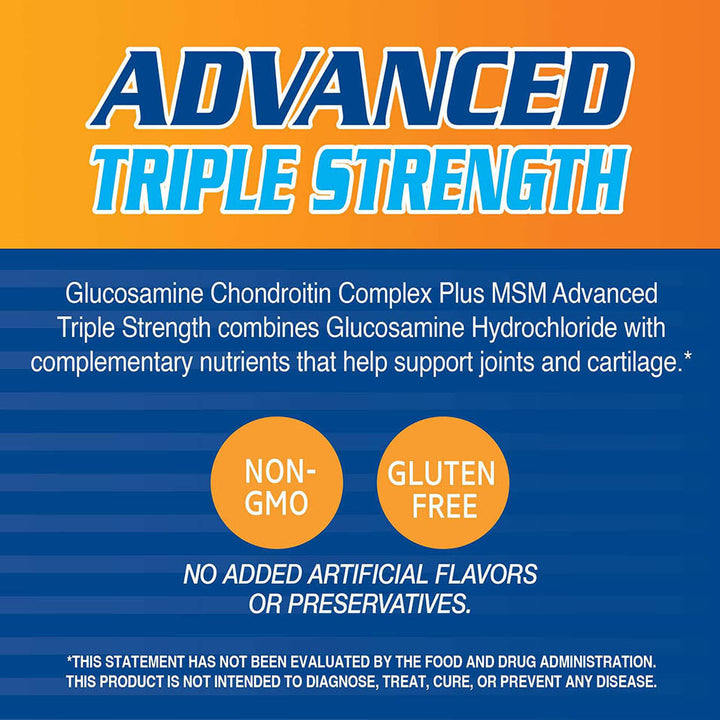 21st Century Glucosamine and Chondroitin, Advanced 3X Tablets, 80 Count