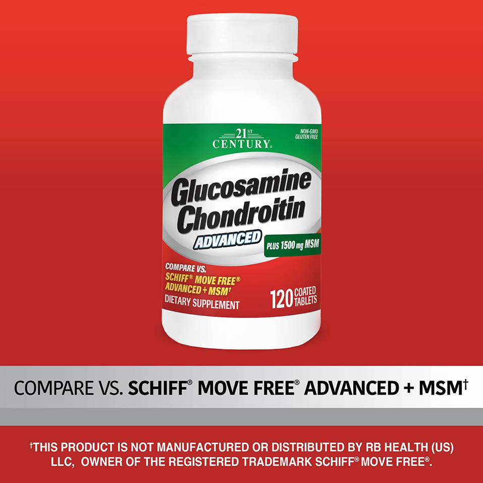 21st Century Healthcare Glucosamine Chondroitin Advanced 120 Tabs (27291)