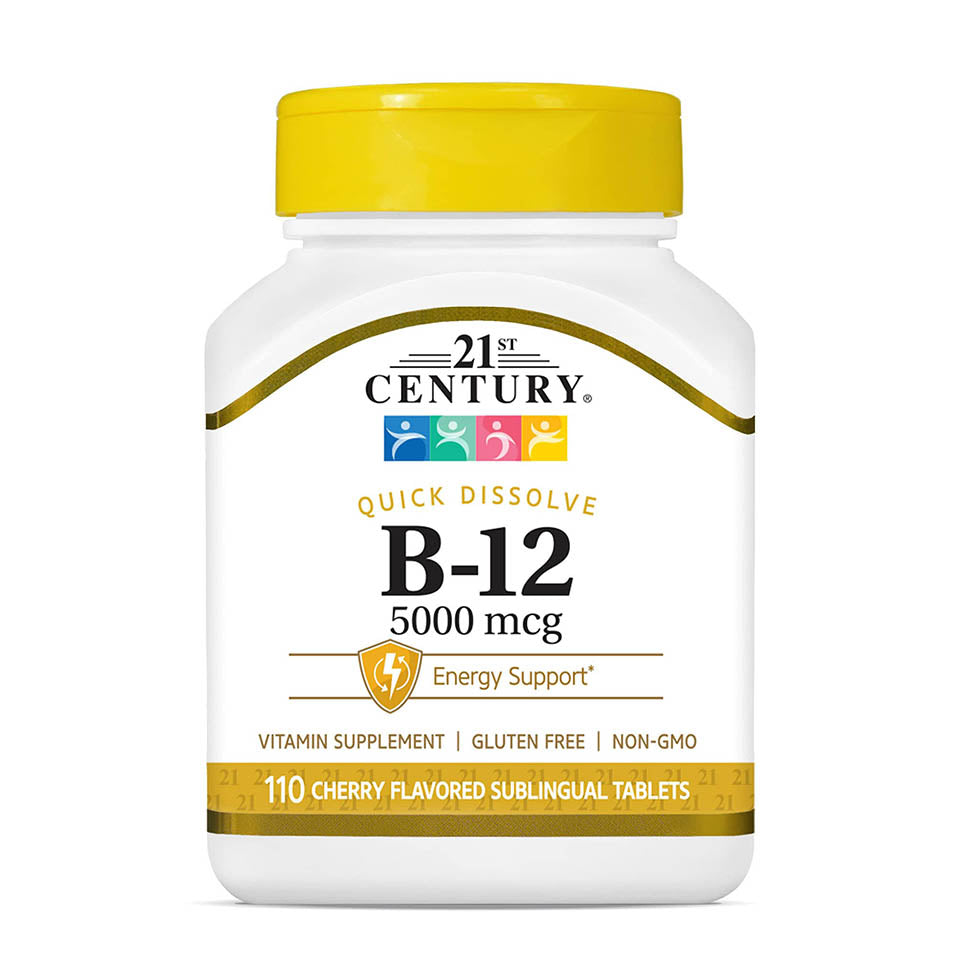 21st Century B 12 5000 mcg Sublingual Tablets, White Unflavored 110 Count