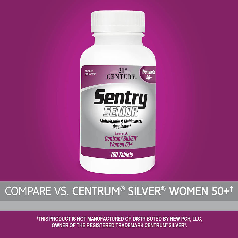 21st Century Sentry Senior Women 50 Plus Tablets, 100 Count (27542)