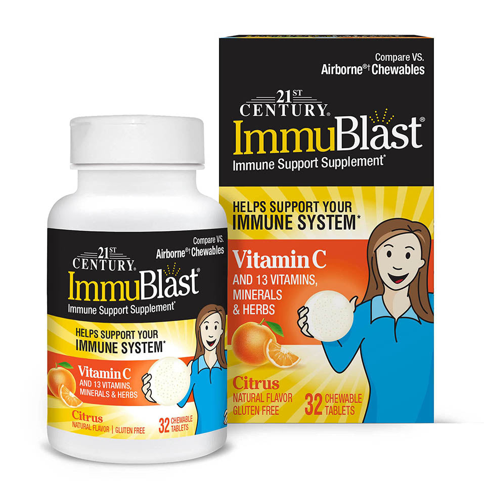 21st Century Immublast Chewable Tablets, Citrus 32 Count