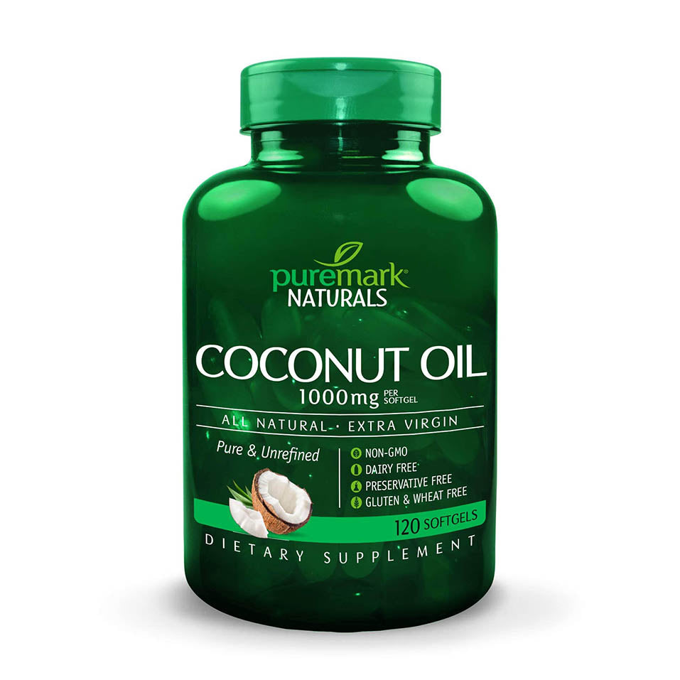 Puremark Coconut Oil Softgels, 1000 mg, 120 Count