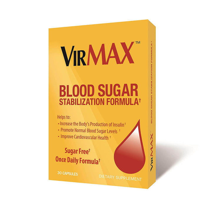 VirMAX Blood Sugar Stabilization Formula, Blood Sugar Control, Glucose Tolerance, Daily Supplement, 30 Capsules