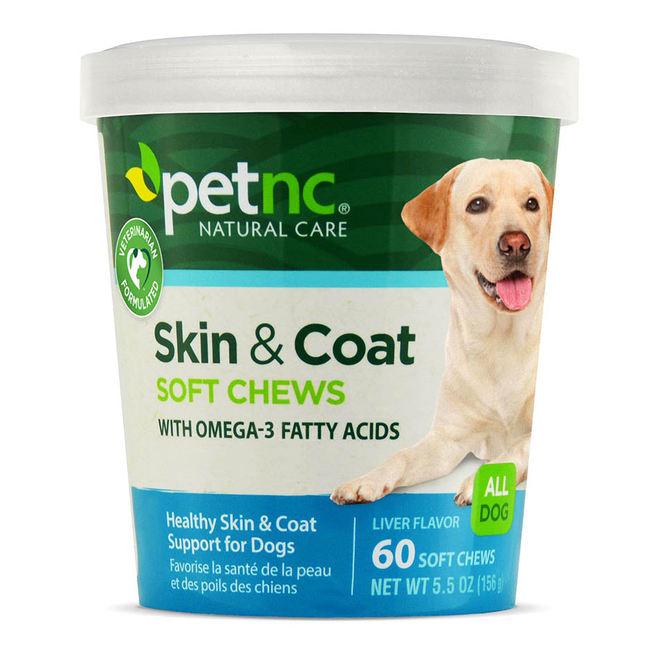 PetNC Natural Care Skin and Coat Soft Chews for Dogs, 60 Count