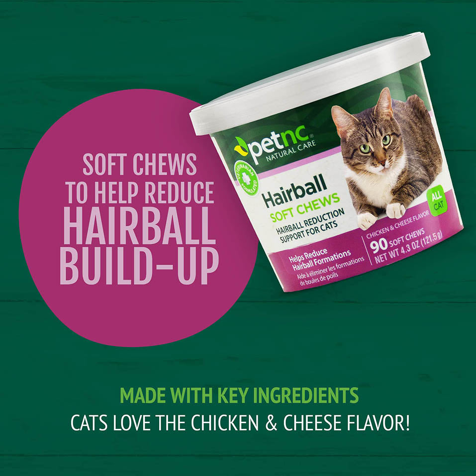 PetNC Natural Care Hairball Soft Chews for Cats, 90 Count