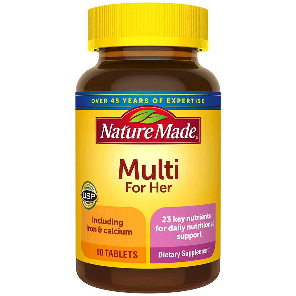 Nature Made Women's Multivitamin Tablets, 90 Count for Daily Nutritional Support