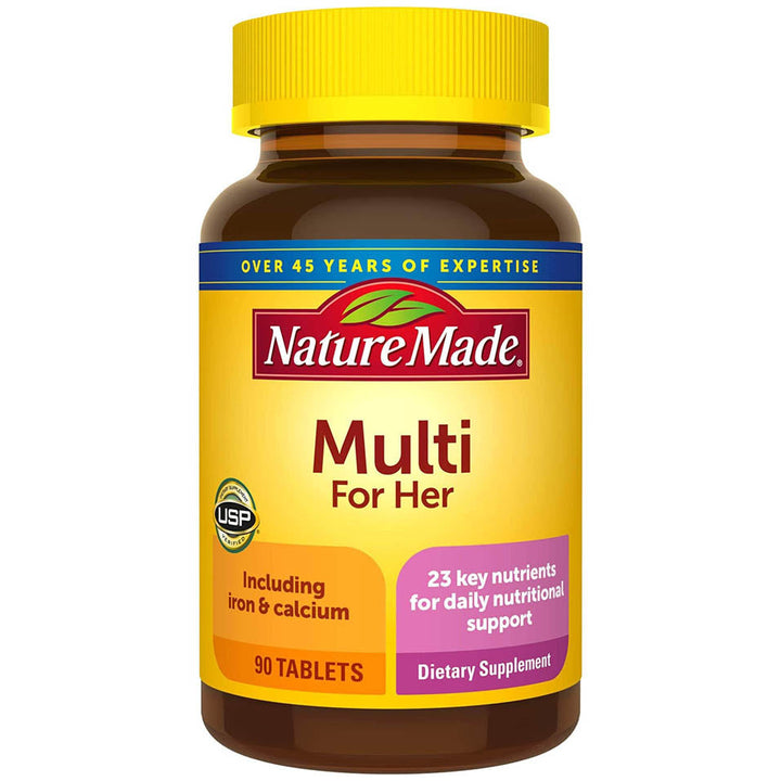 Nature Made Women's Multivitamin Tablets, 90 Count for Daily Nutritional Support